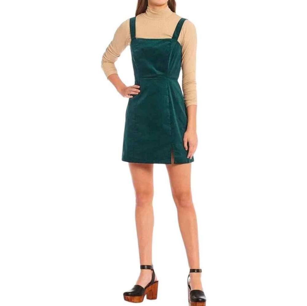 NEW Copper Key Green velveteen mini Sheath dress